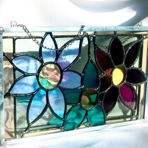 Flower Stained Glass Window Hanging
